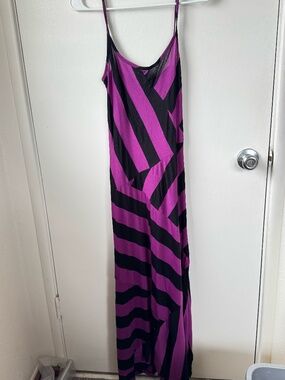 Purple & black maxi dress size medium/large
